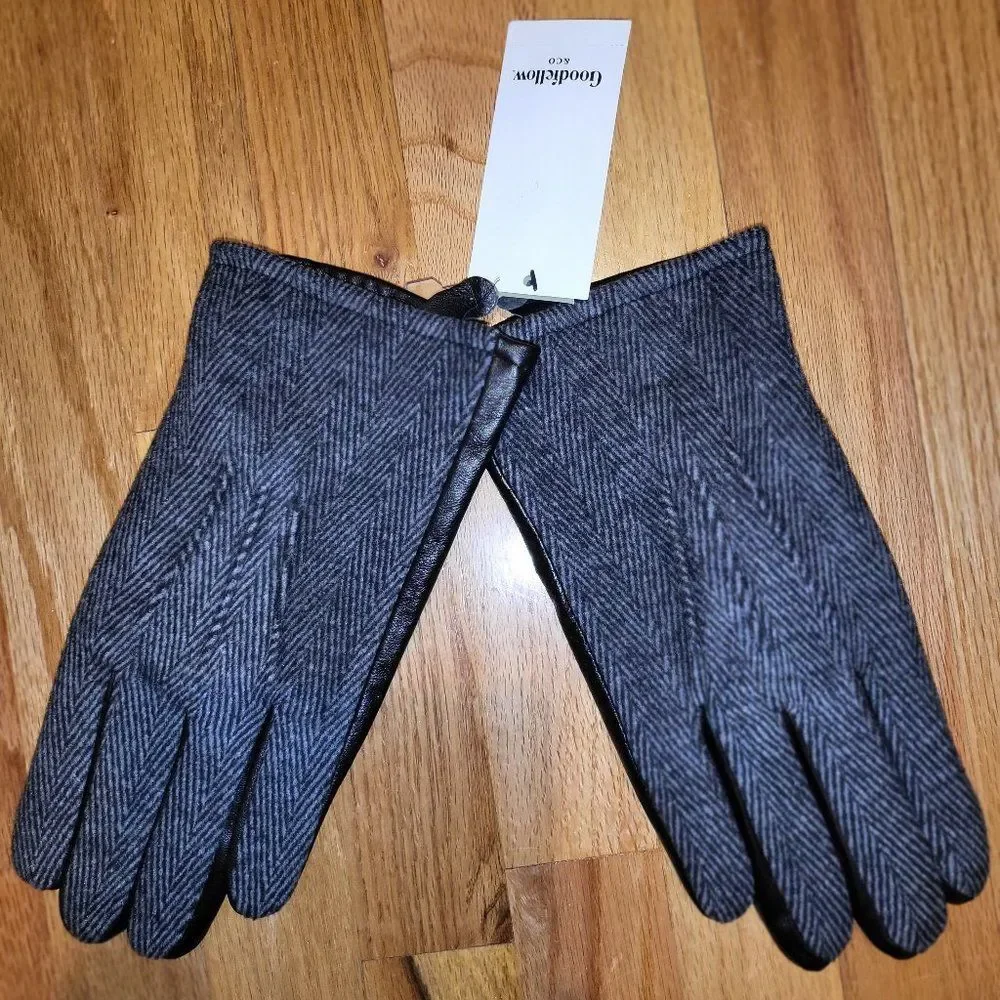 Gloves tech touch grey/black UNISEX New with tags Size M/L